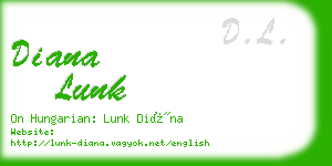 diana lunk business card